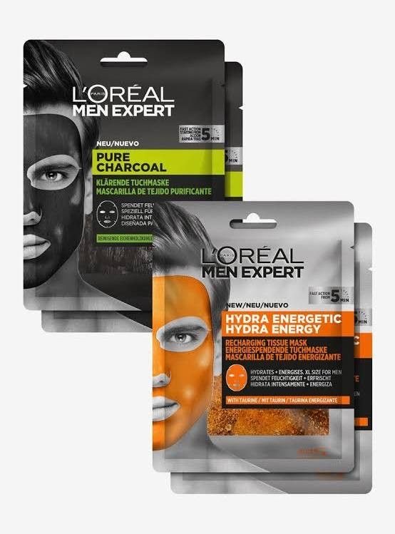 L’Oréal Men Expert Hydra Energetic – Masque Tissu Énergisant — Amina cosmétique