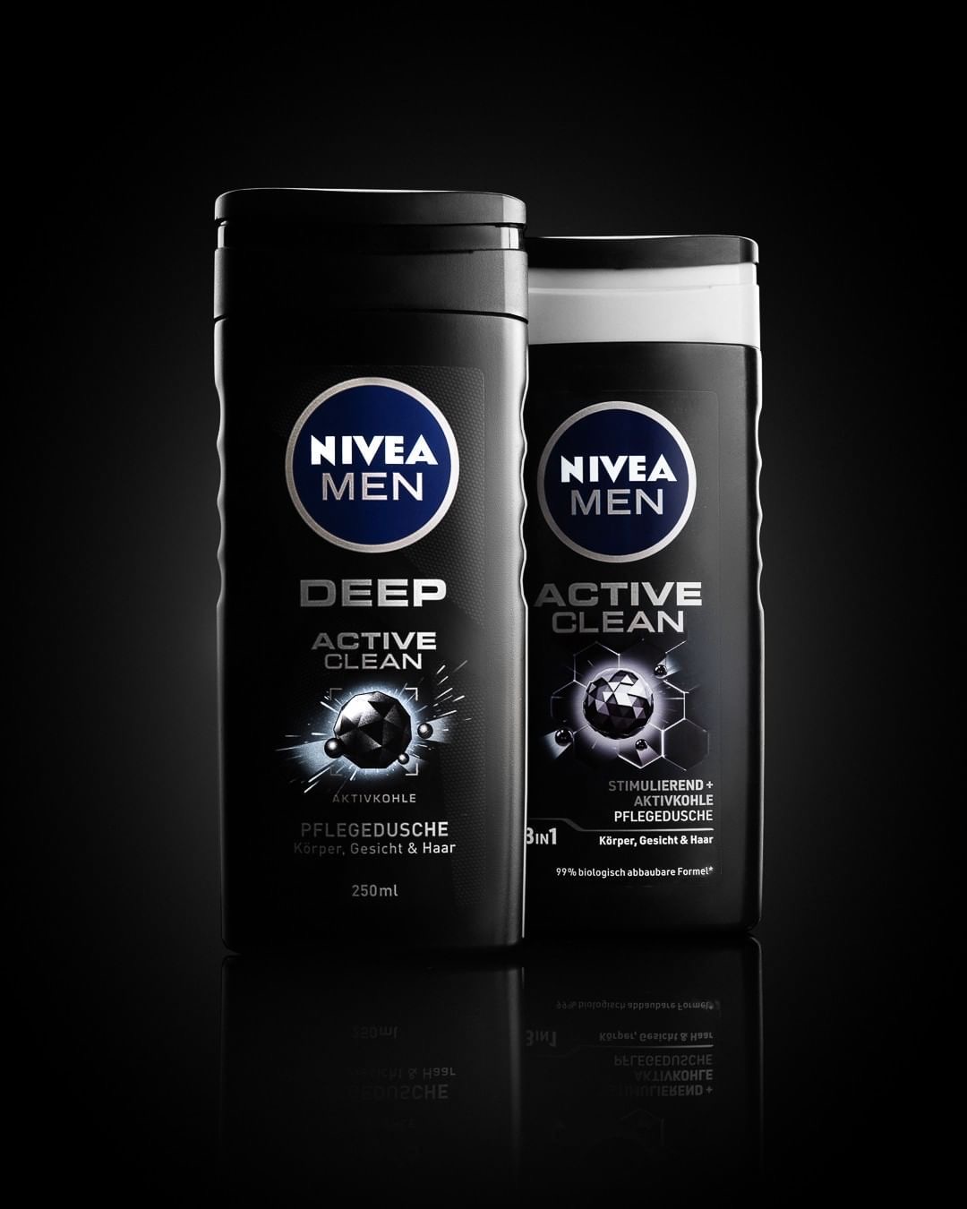 NIVEA MEN Deep Active Clean – Gel Douche Homme 250 ml — Amina cosmétique